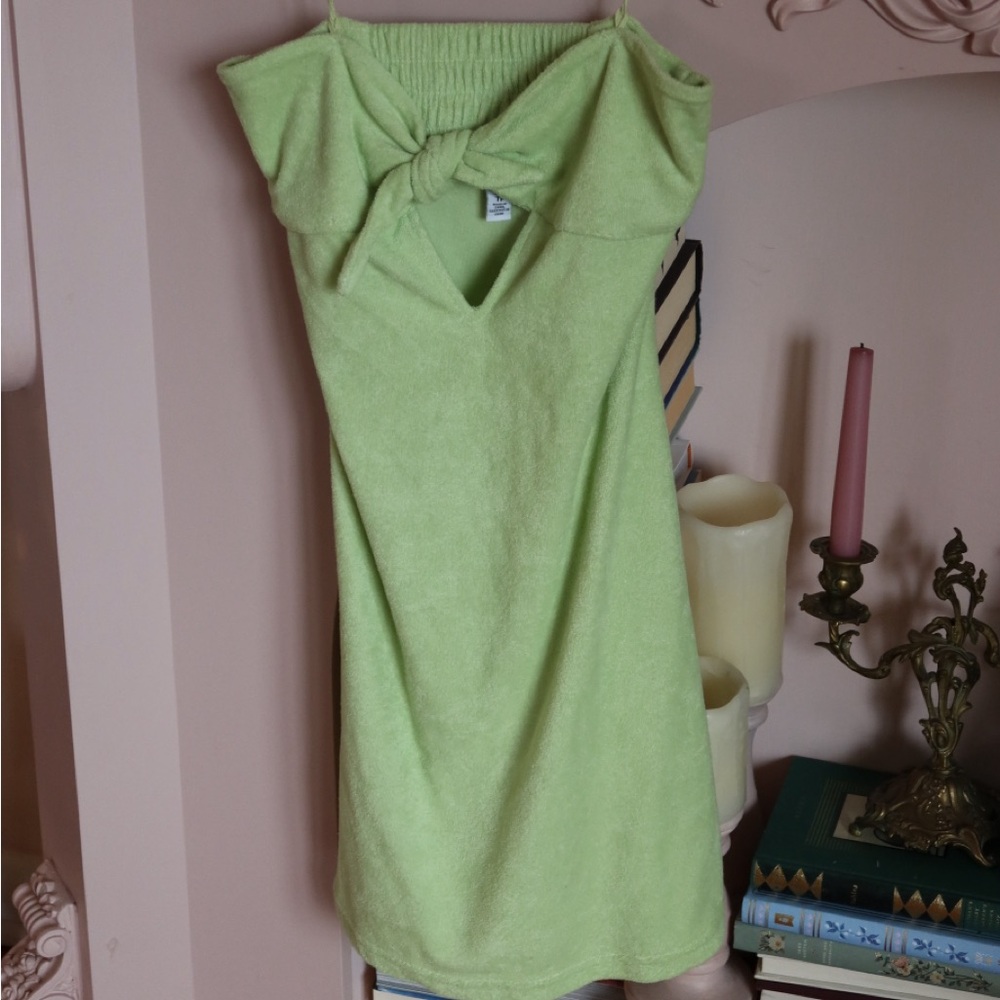 Urban Outfitters Lime Green beach cover up Mini Dress